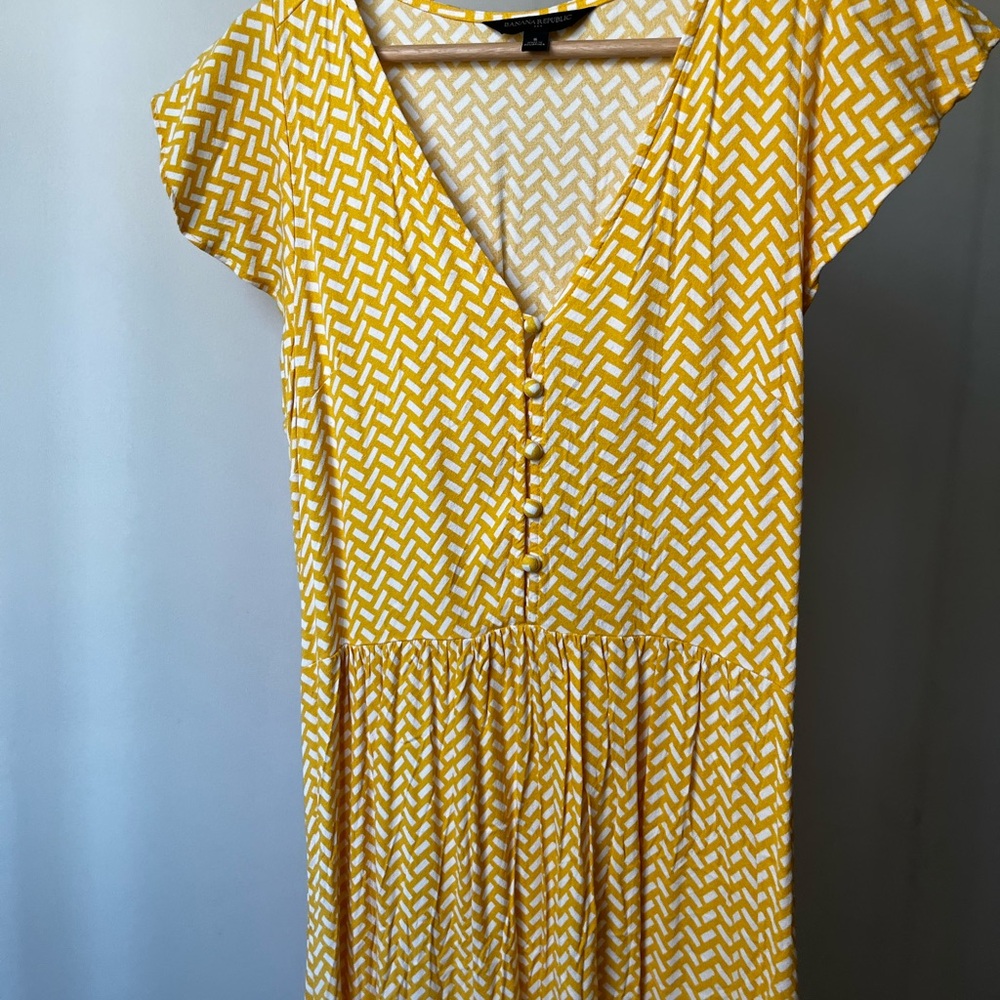Yellow Patterned Women's Dress